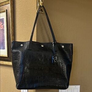 Furla genuine leather  Croc-Embossed tote